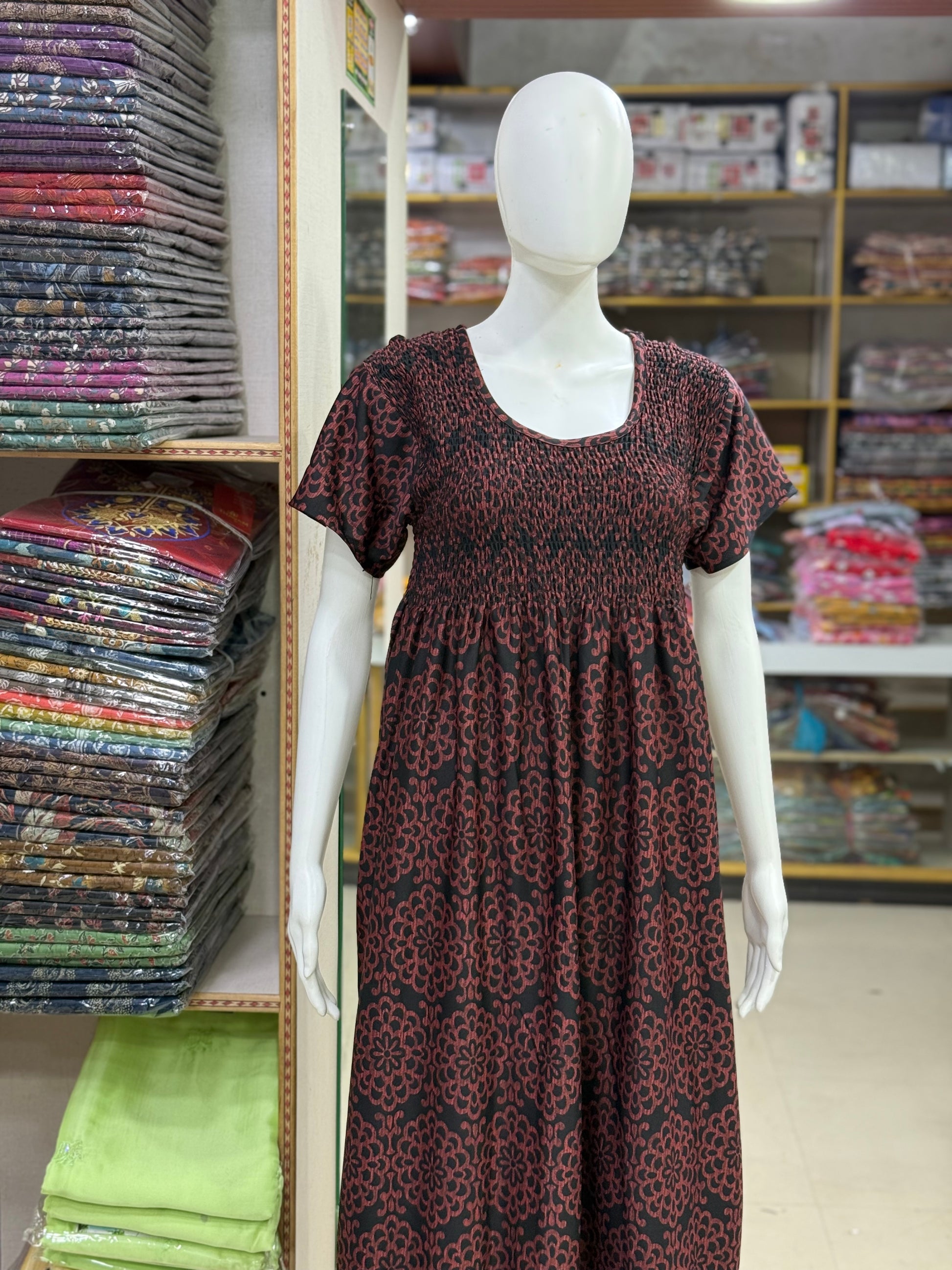 Smocking Nighty(XL,XXL)