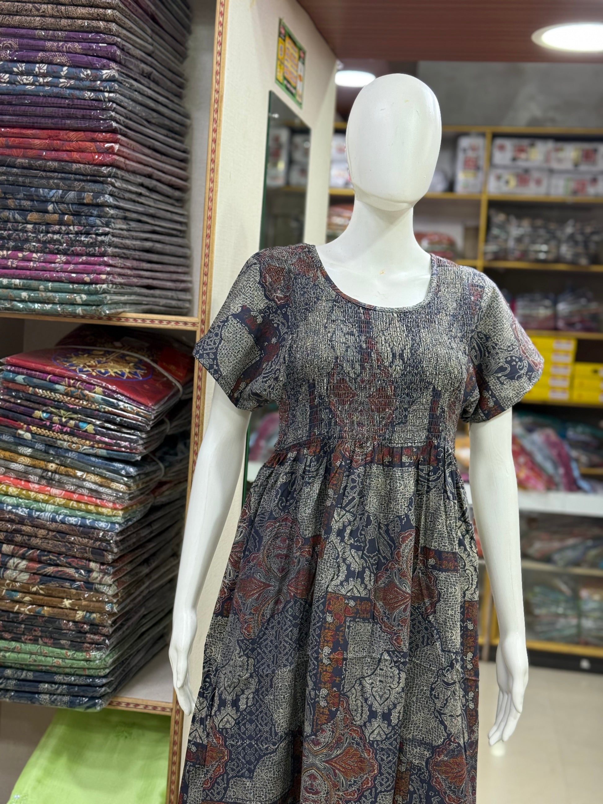 Smocking Nighty(XL,XXL)