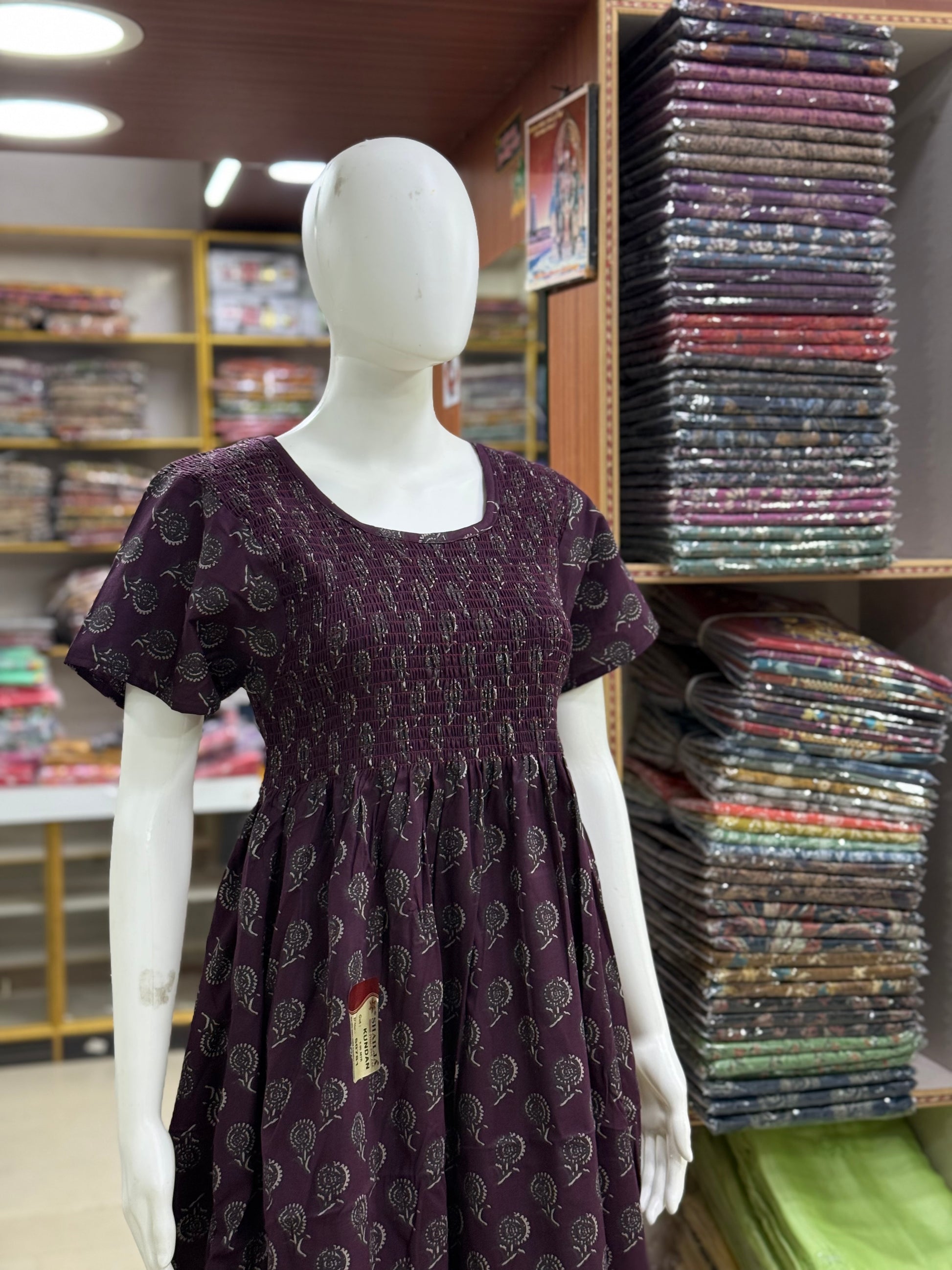 Smocking Nighty(XL,XXL)