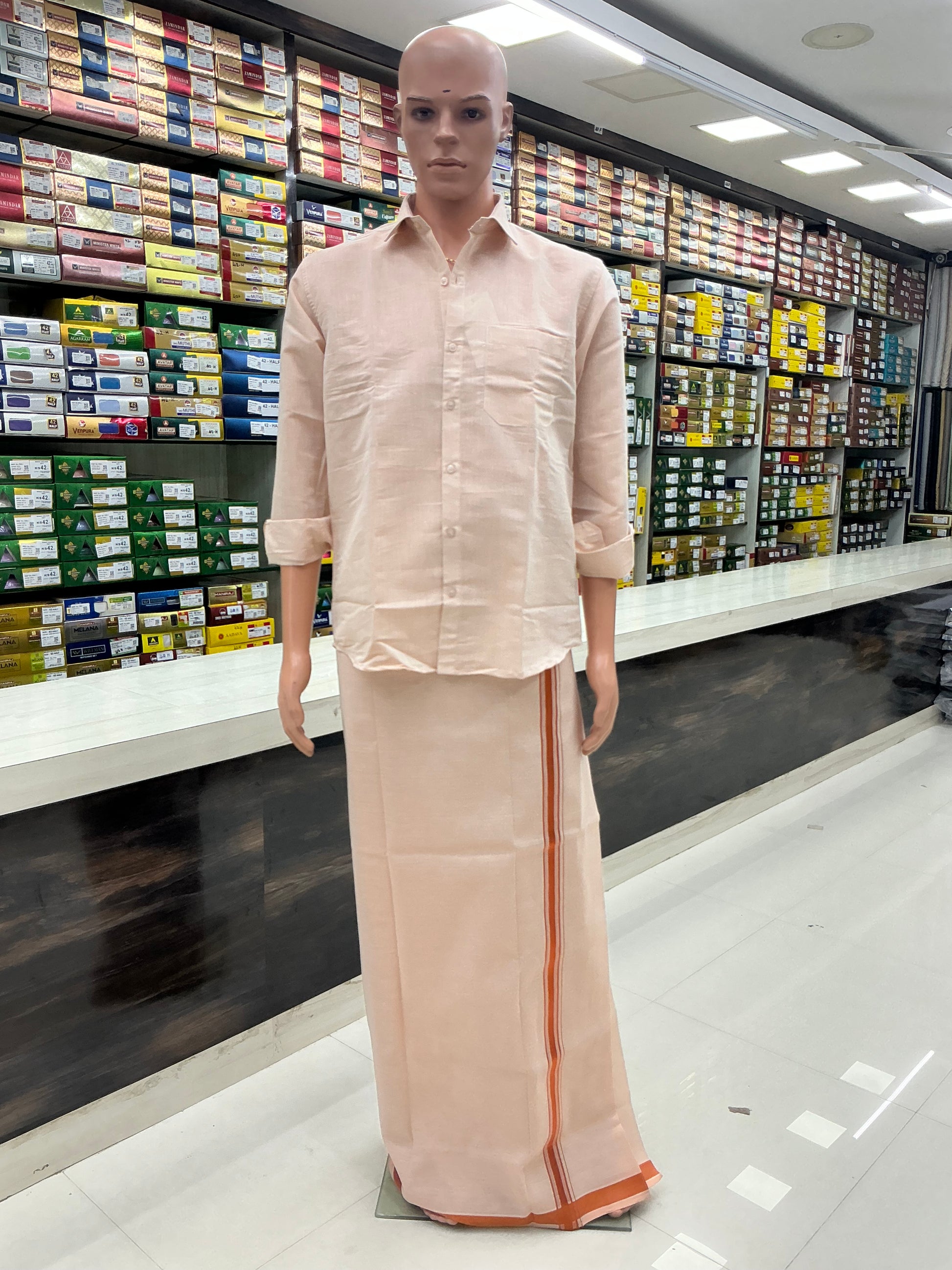 Veshti Shirt set-Tissue Fabric