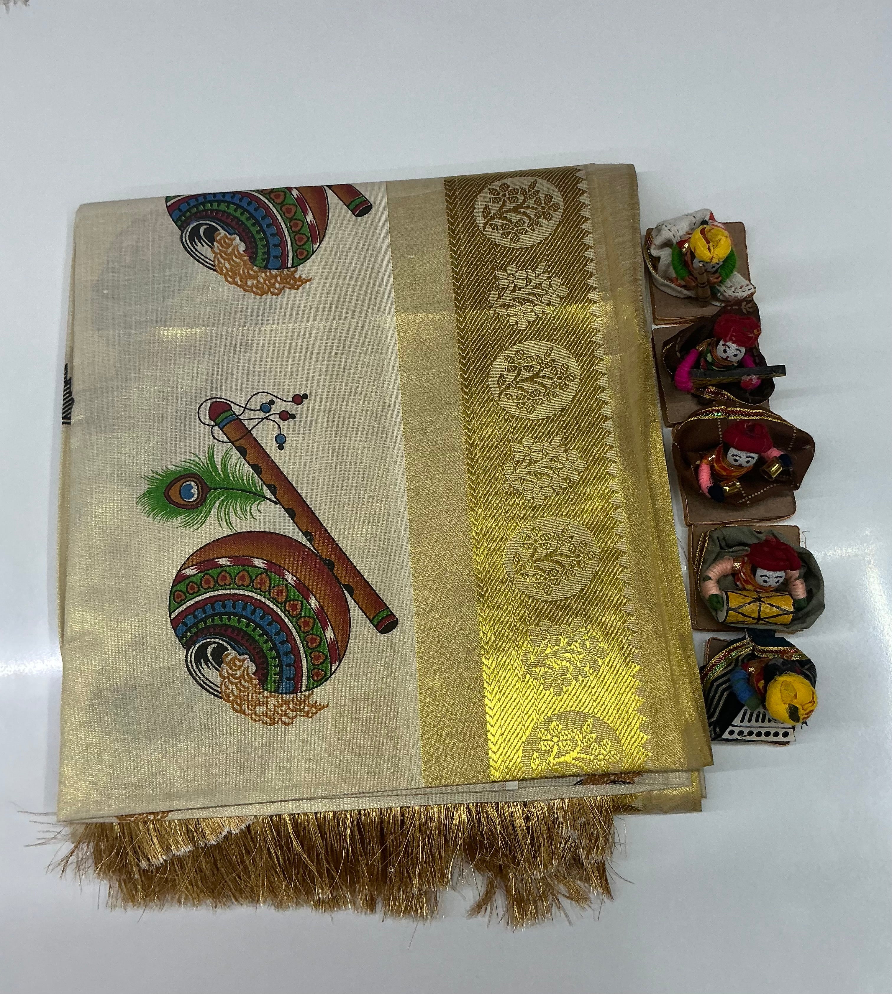 Kerala traditional Tissue saree