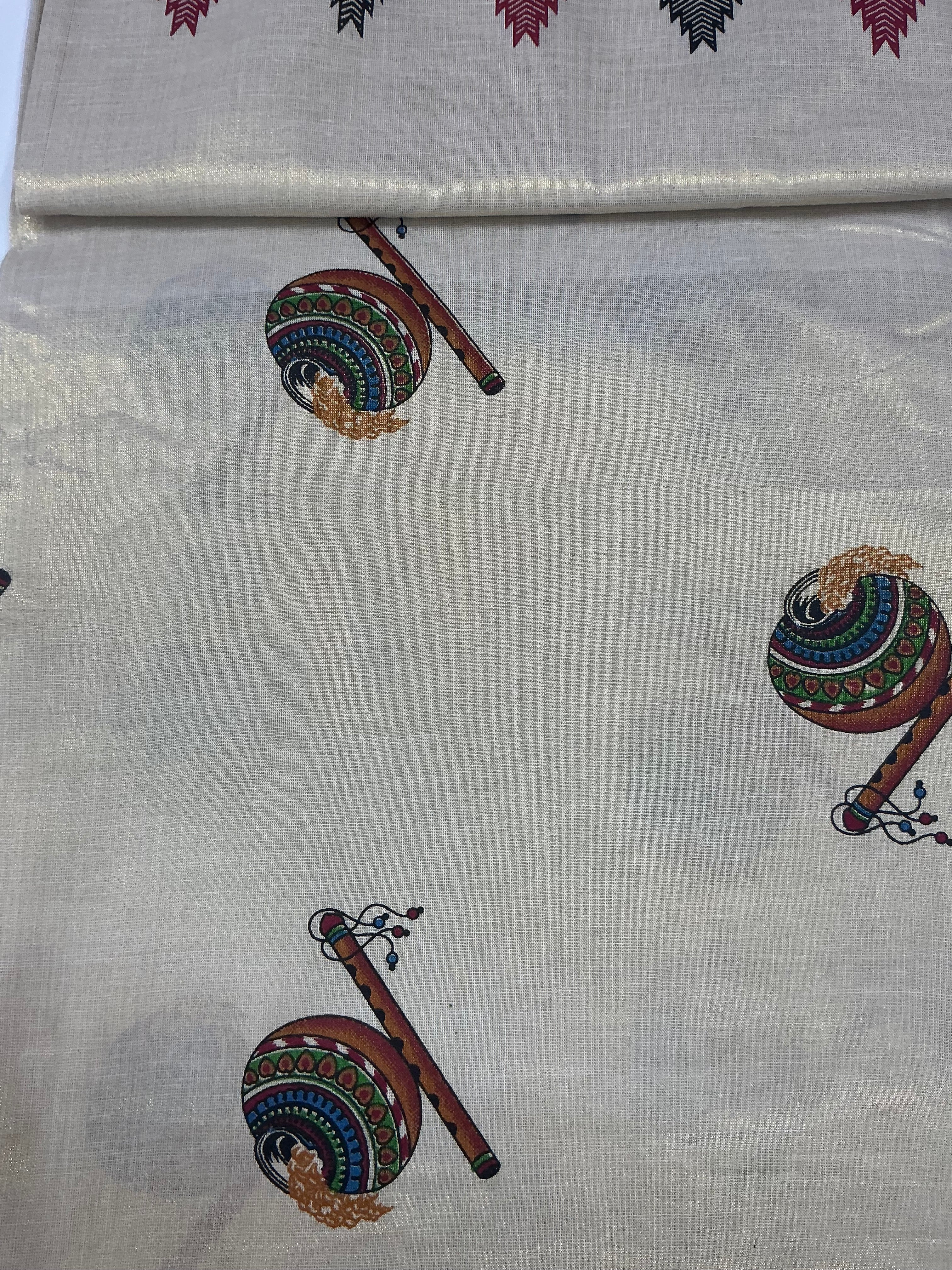 Kerala traditional Tissue saree