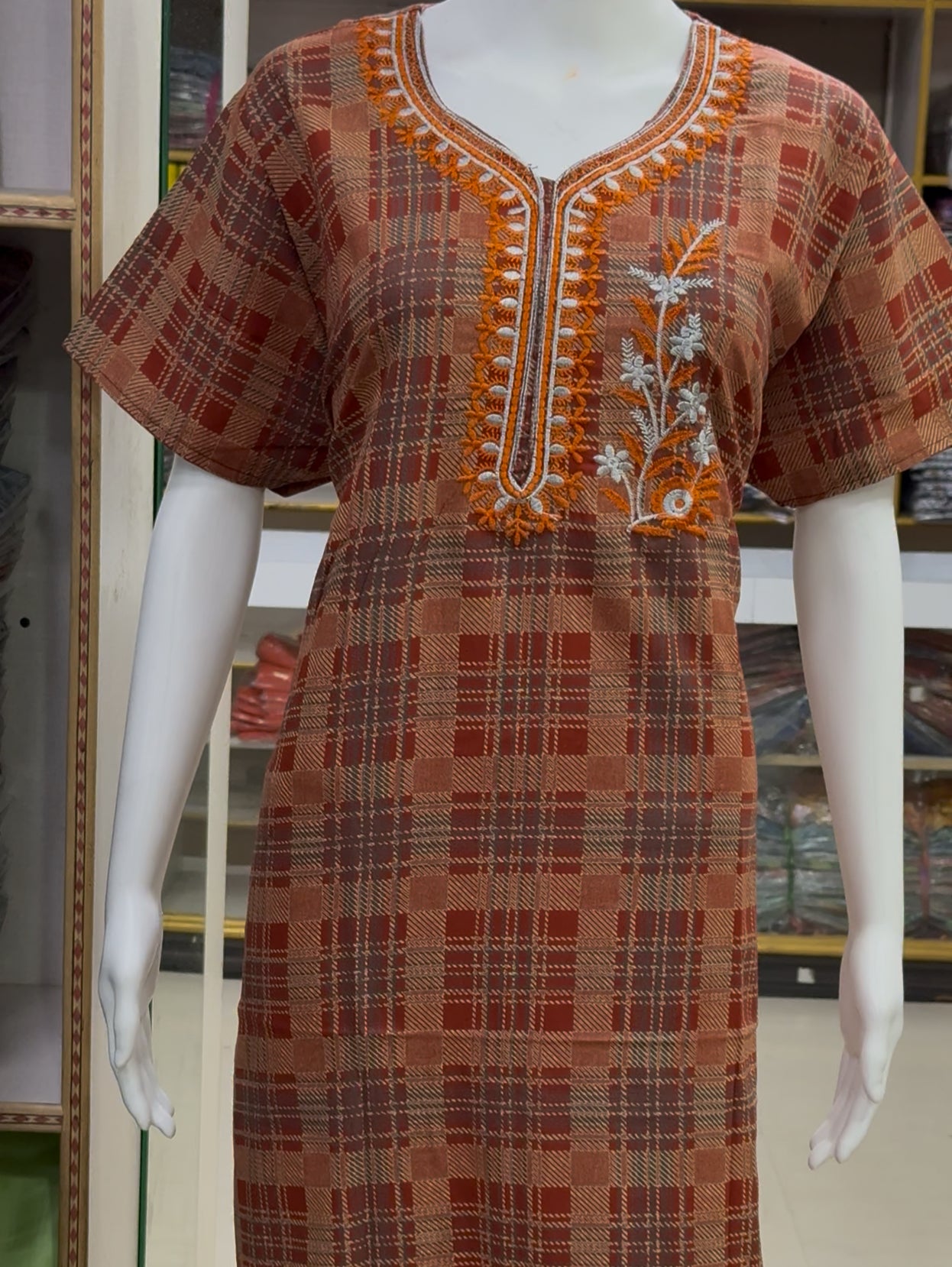 Embroidery Nighty  (XL,XXL)