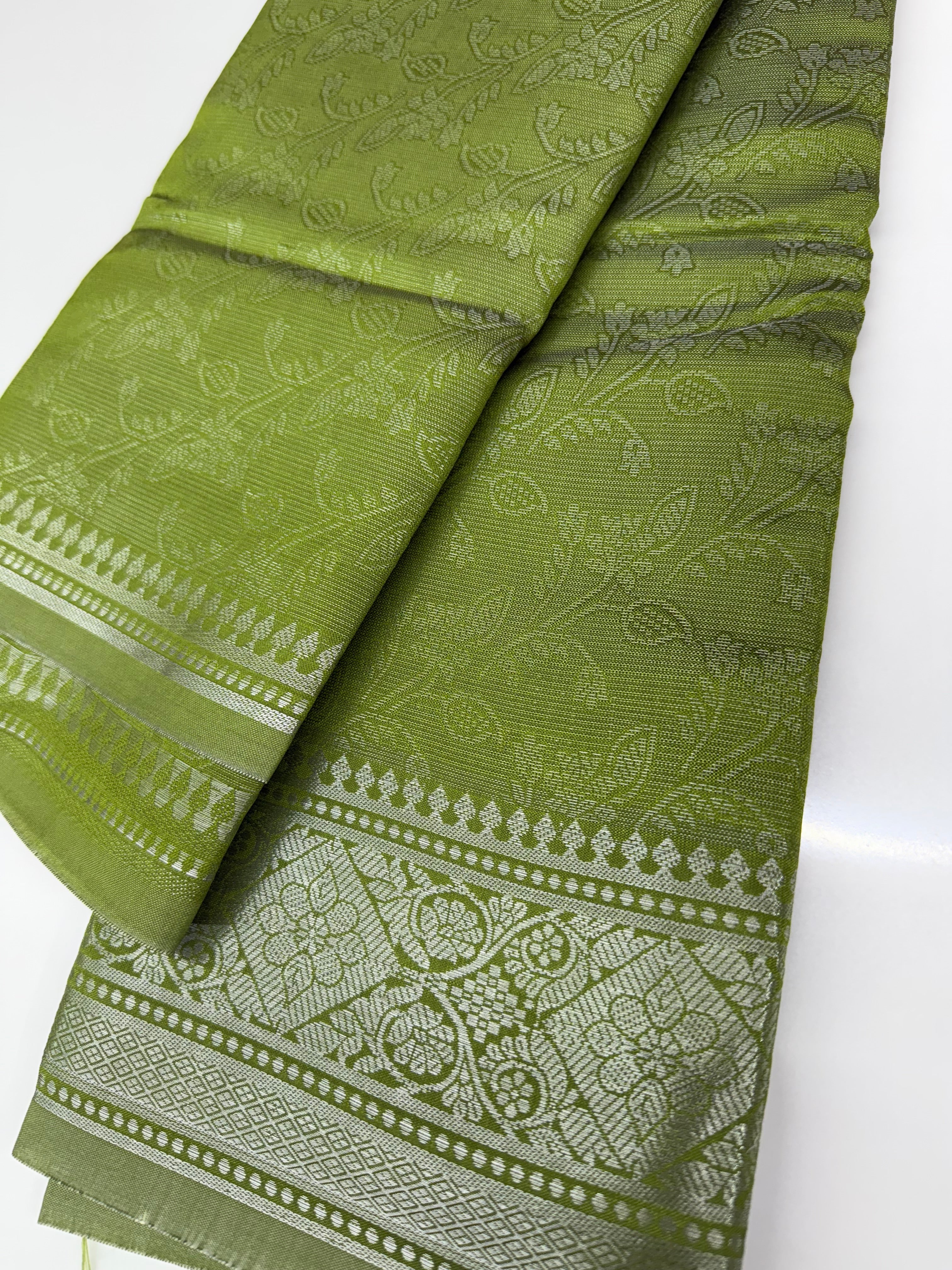 Jacquard Silver Zari Saree