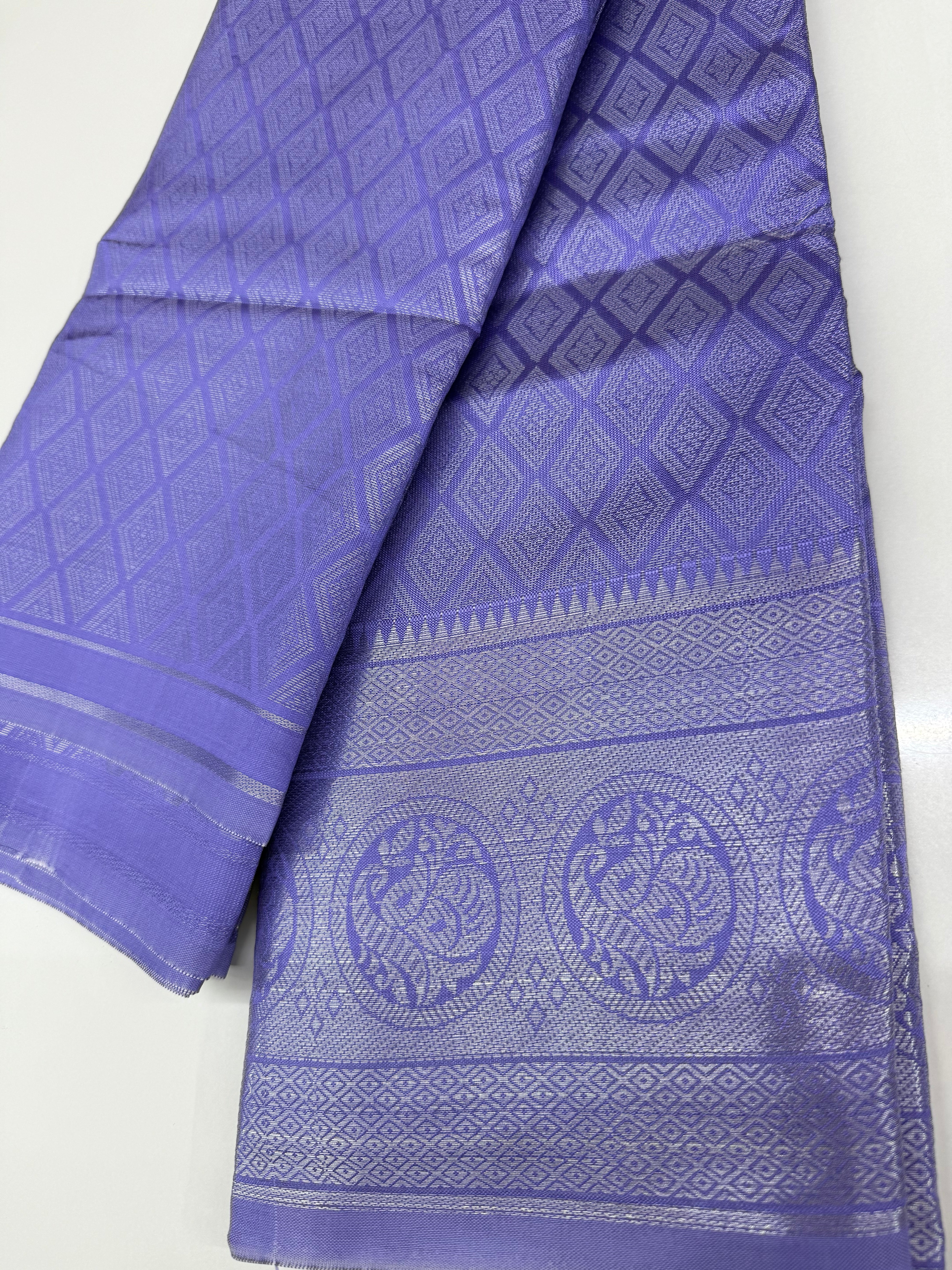 Jacquard  Silver Zari Saree