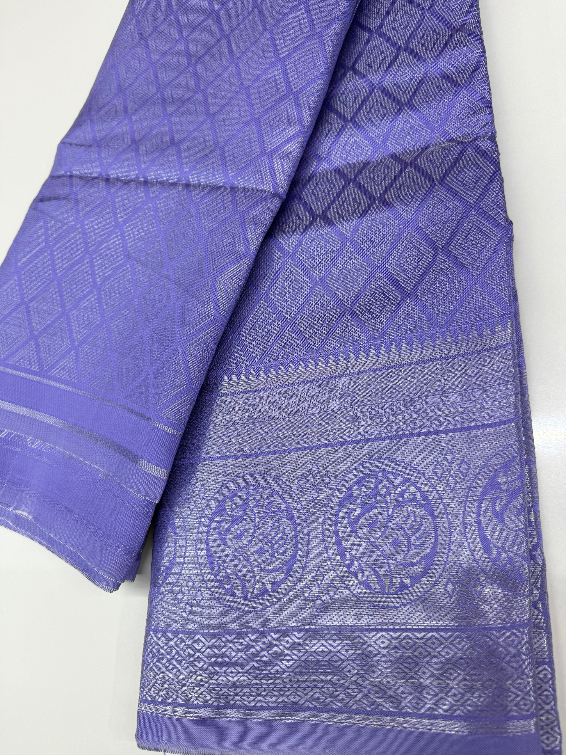 Jacquard  Silver Zari Saree