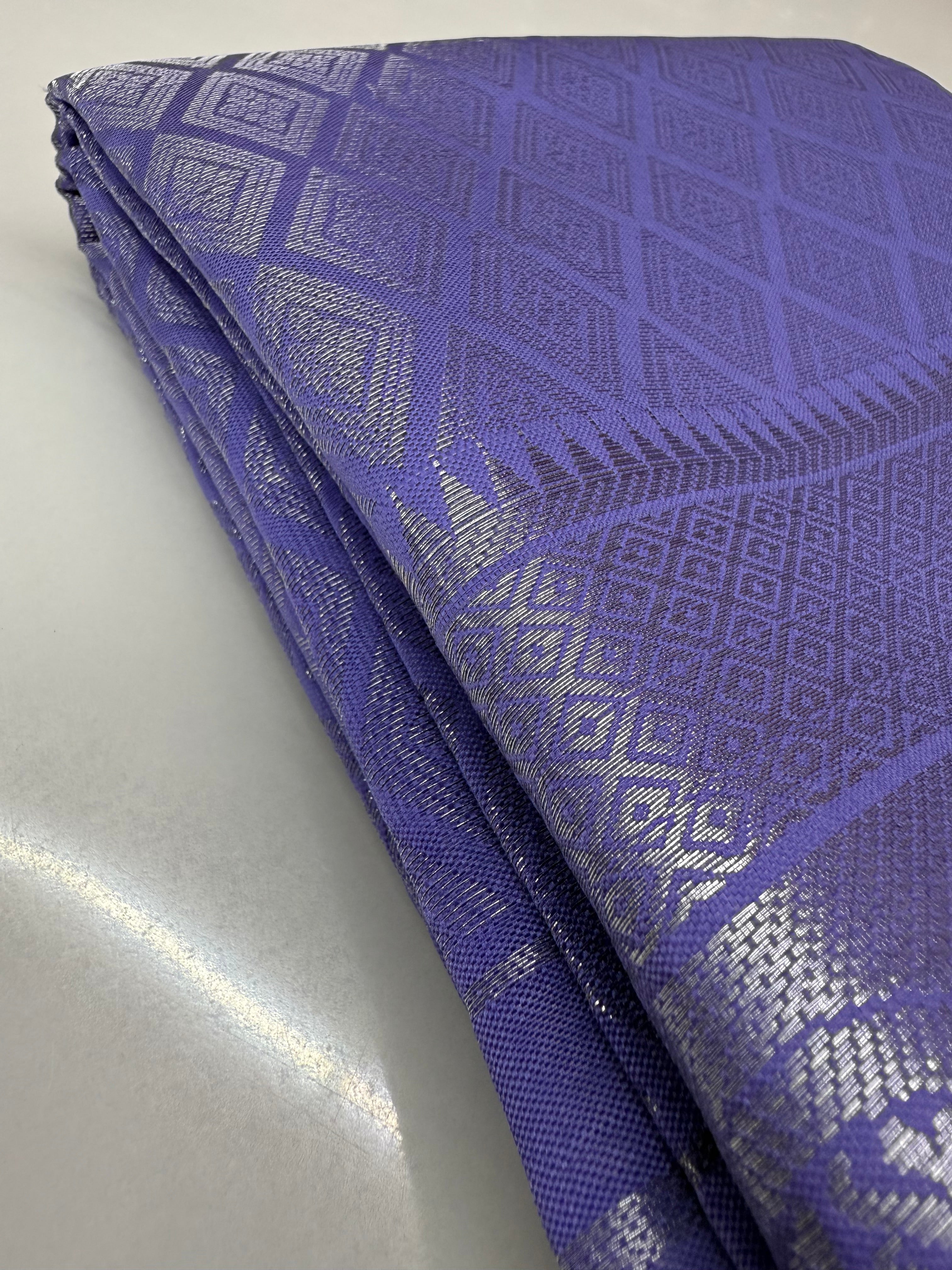 Jacquard  Silver Zari Saree